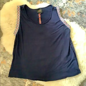 Shoulder and back detail tank top